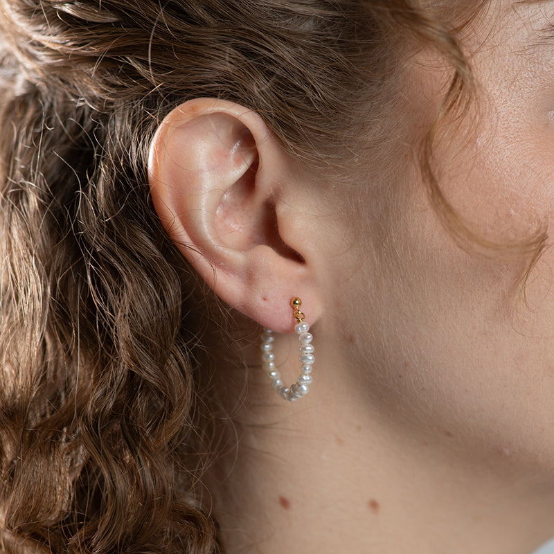 Premium Hoop of Pearls - Timeless Elegance