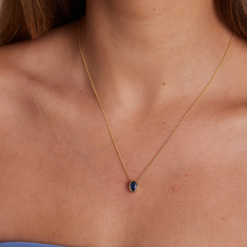 Premium September Sapphire Birthstone Necklace - Ultimate Elegance