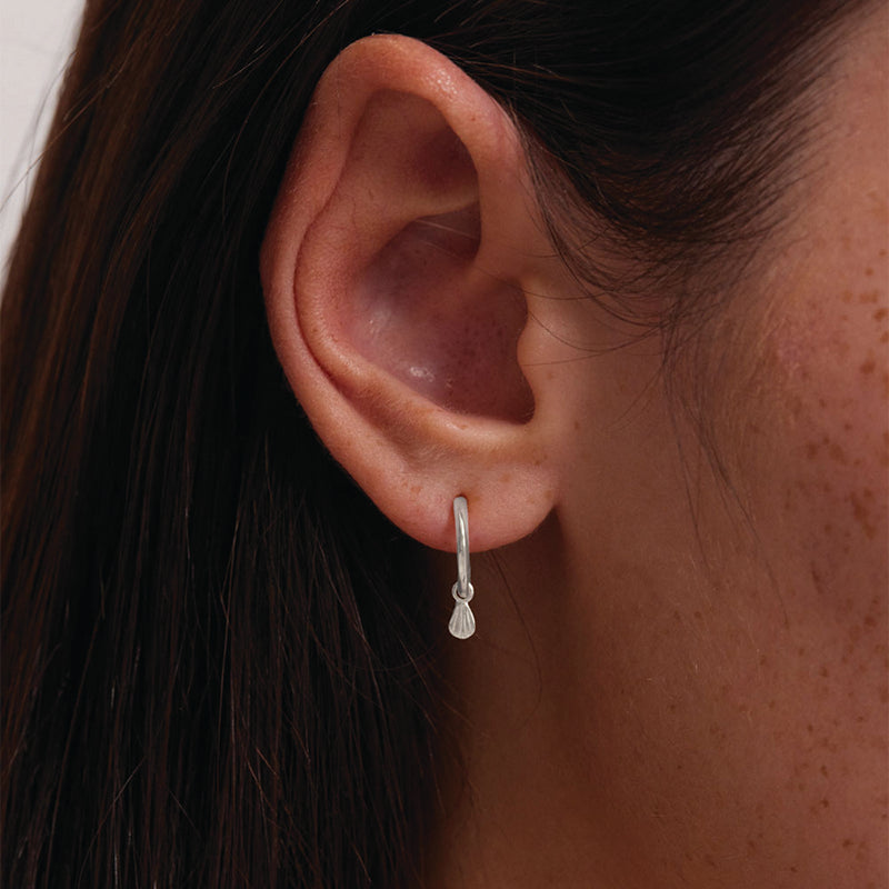 Premium Petal Drop Hoops - Minimalist Gold Earrings