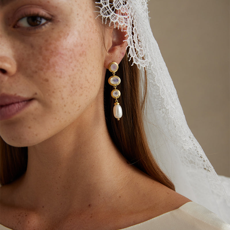 Premium Eleanor Moonstone Earrings