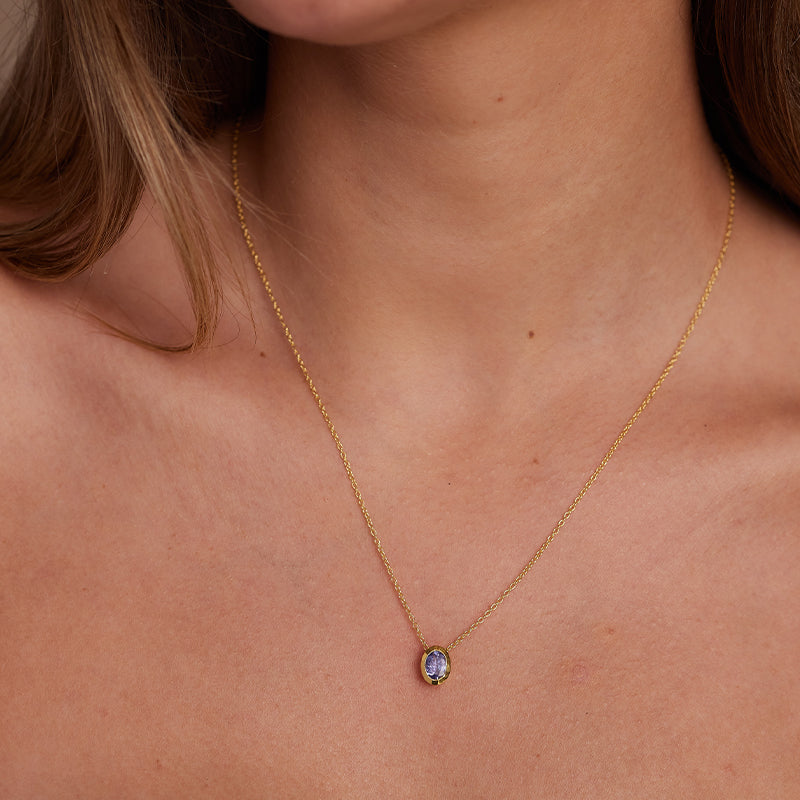 Premium December Tanzanite Birthstone Necklace - Ultimate Gift for Transformation