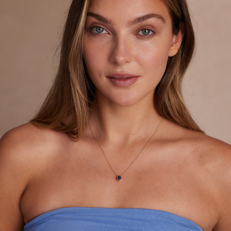 Premium September Sapphire Birthstone Necklace - Ultimate Elegance