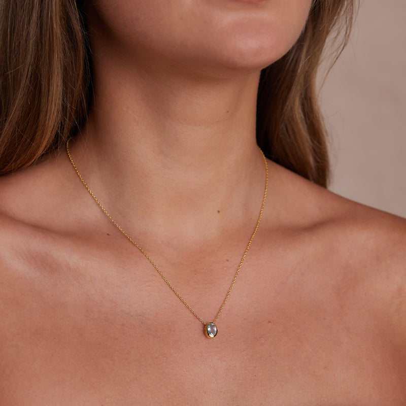 Premium March Aquamarine Birthstone Necklace - Ultimate Elegance