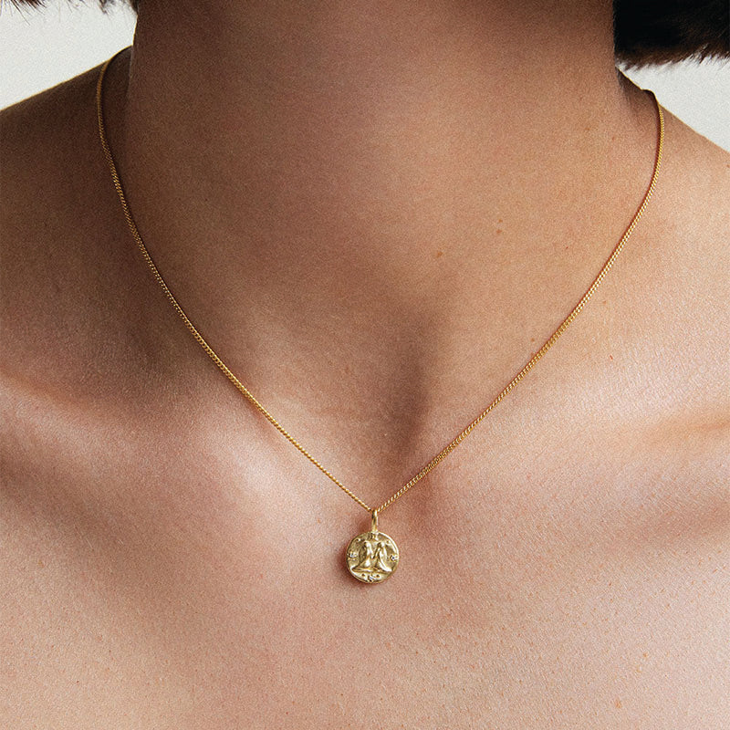 Premium Gemini Petite Zodiac Charm - 18K Gold Plated