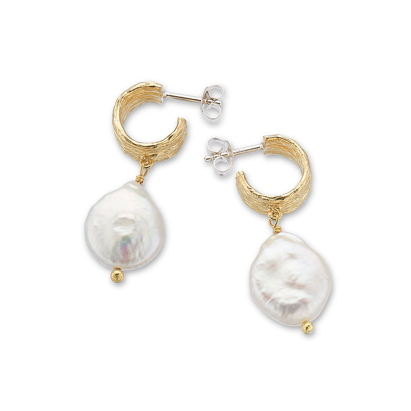Premium Baroque Pearl Wide Hoop Earrings - Ultimate Style Upgrade