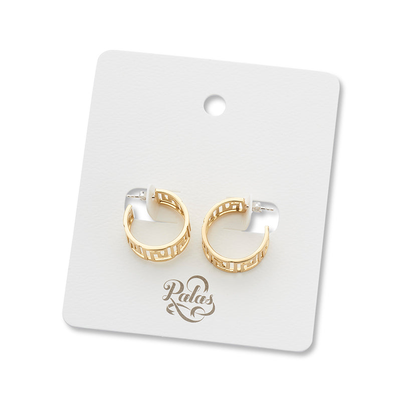 Premium Greek Golden Key Hoop Earrings - Ultimate Statement Piece