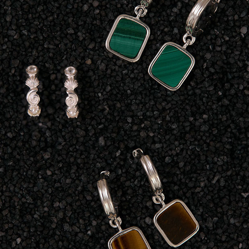 Premium Malachite Transformation Hoops