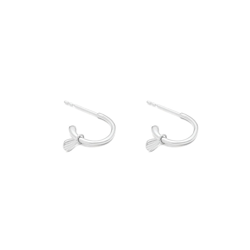 Premium Petal Drop Hoops - Minimalist Gold Earrings