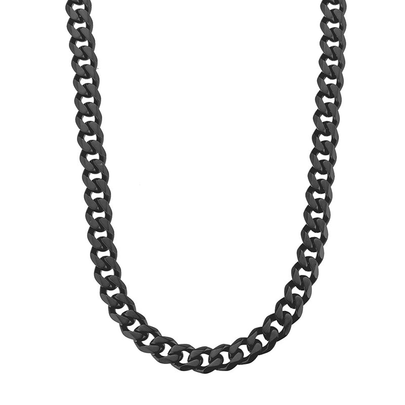 Premium Black Steel Cuban Link Chain