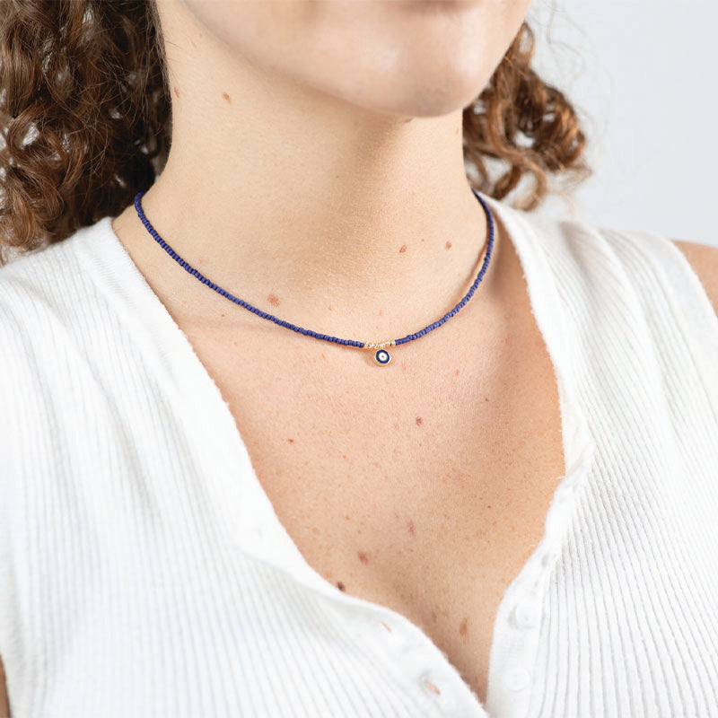 Premium Beaded Evil Eye Protection Necklace