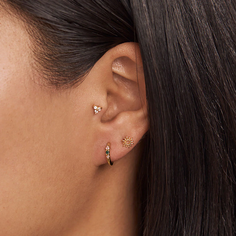 Premium Seraphic Huggies Earrings - 18K Gold Vermeil