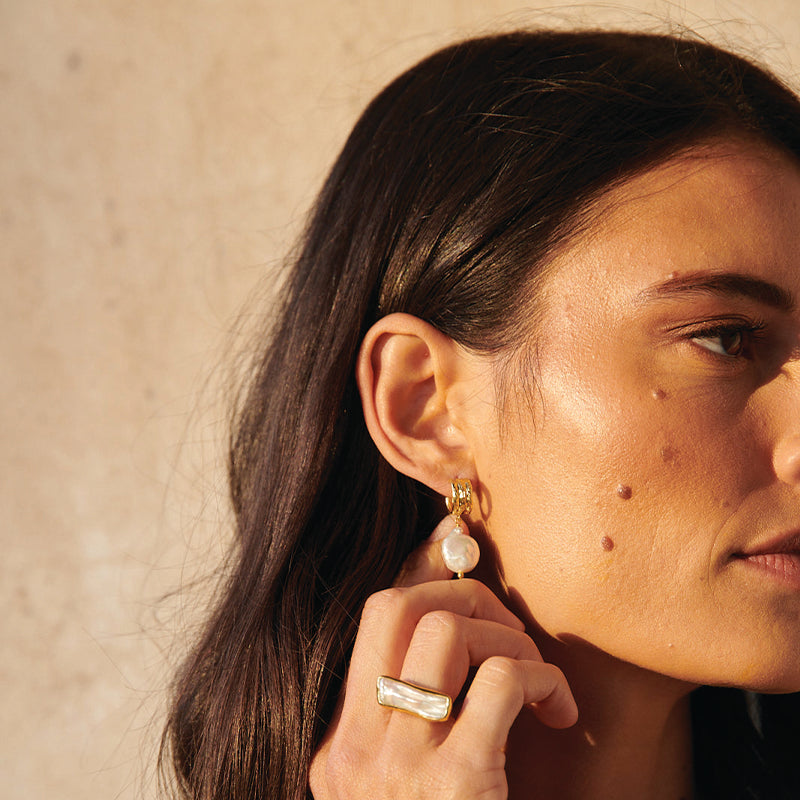 Premium Baroque Pearl Wide Hoop Earrings - Ultimate Style Upgrade