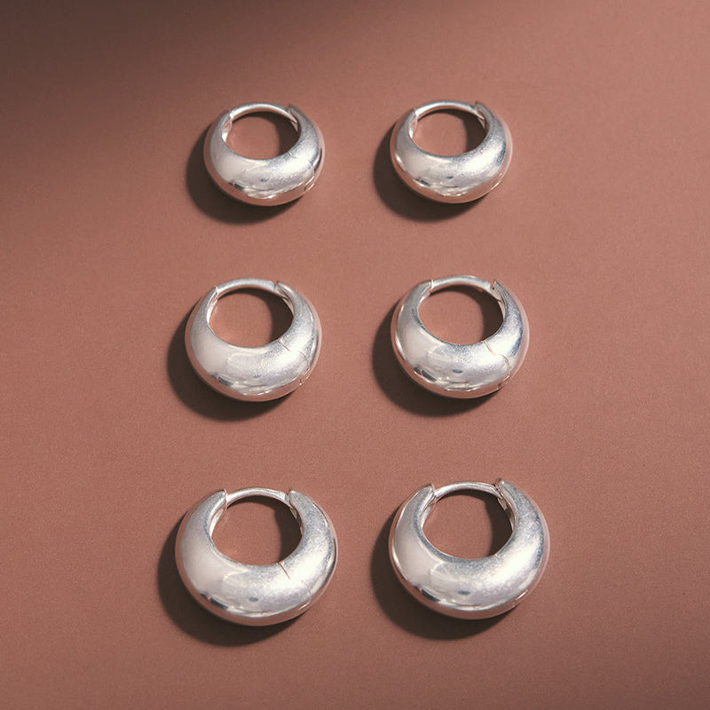 Premium Indigo Huggies Earrings