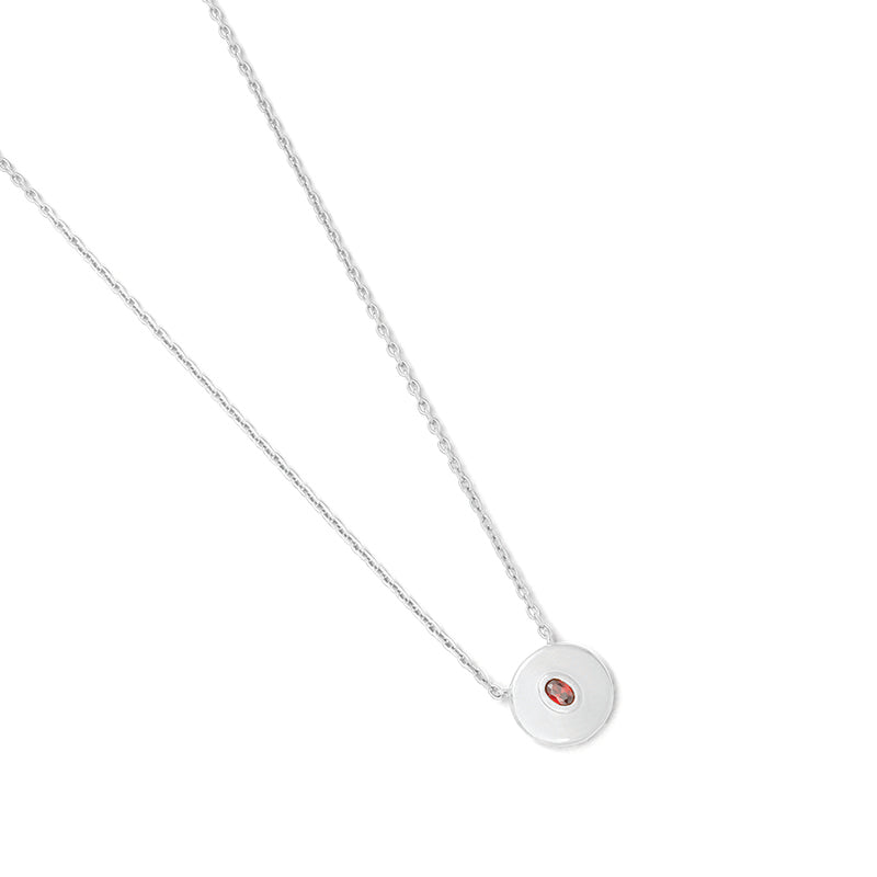 Premium Ember Necklace - Red Garnet Pendant