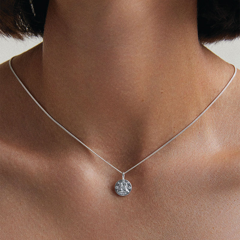 Premium Gemini Zodiac Silver Charm