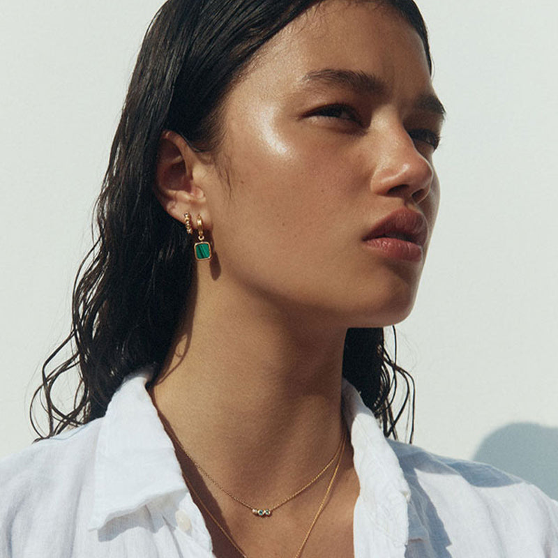 Premium Malachite Transformation Hoops