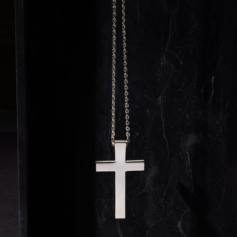 Premium Sterling Silver Cross Necklace for Men