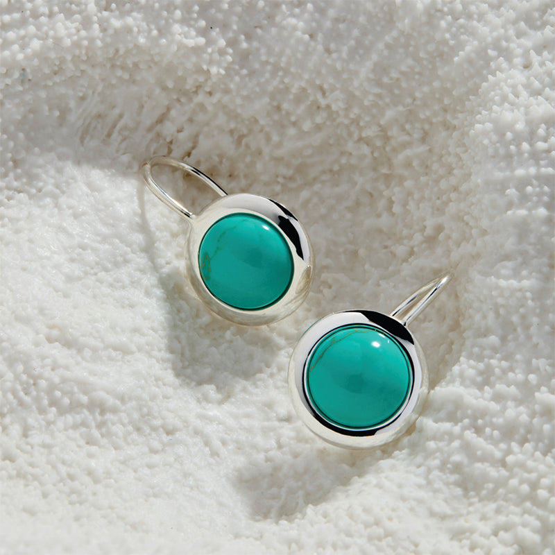 Premium Turquoise Drop Earrings by EDEN - Handcrafted Sterling Silver