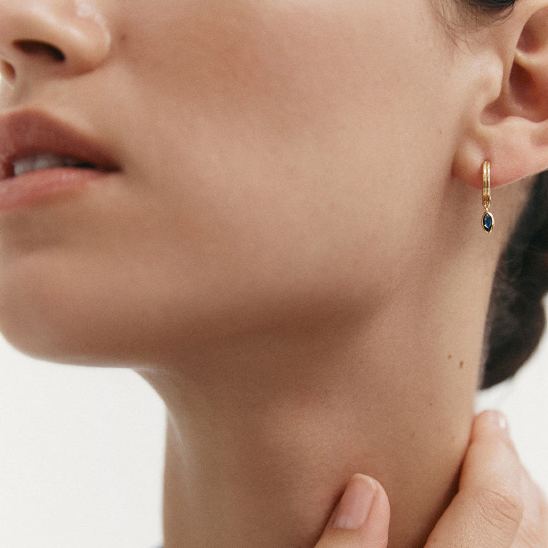 Premium Ink Drop Hoops - Timeless Elegance
