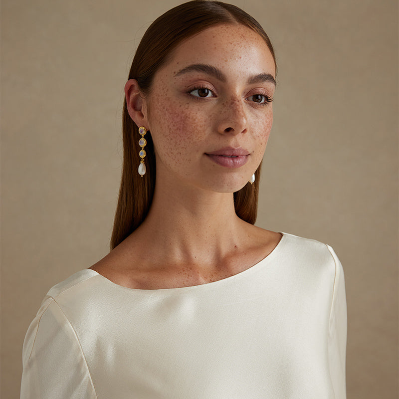 Premium Eleanor Moonstone Earrings