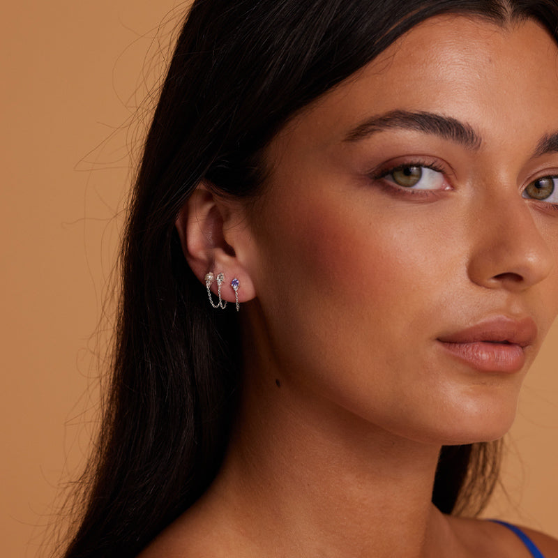 Premium December Tanzanite Birthstone Stud Earrings