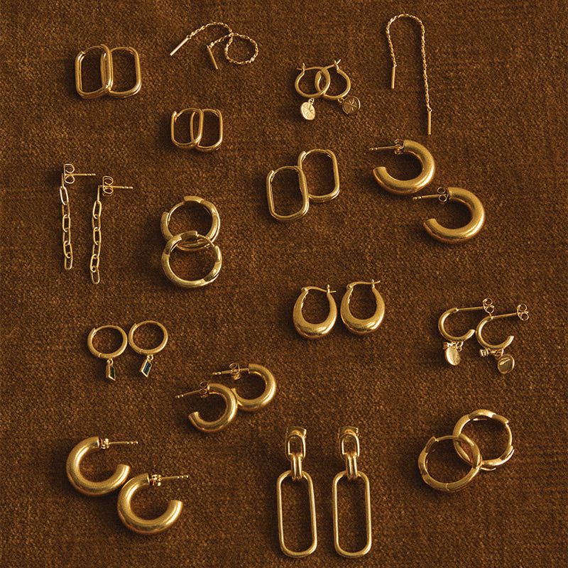 Premium ROAM HOOPS SMALL - Minimalist Gold Earrings