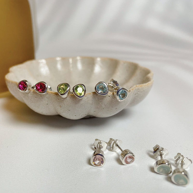 Premium Sky Blue Topaz Celebration Stud Earrings