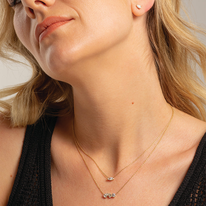 Premium AVA Marquise Diamond Necklace