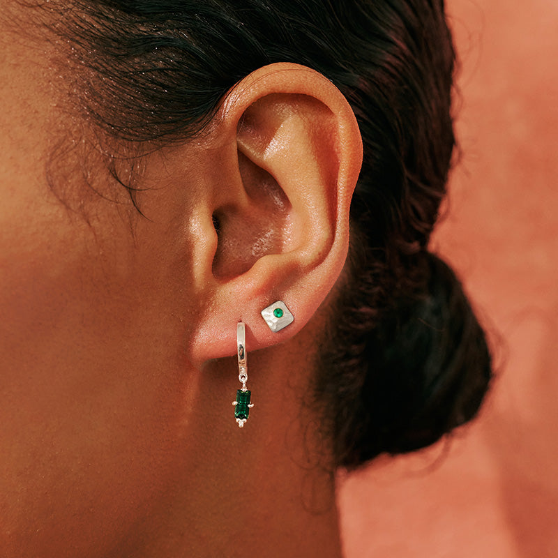 Premium Green Onyx Stud Earrings