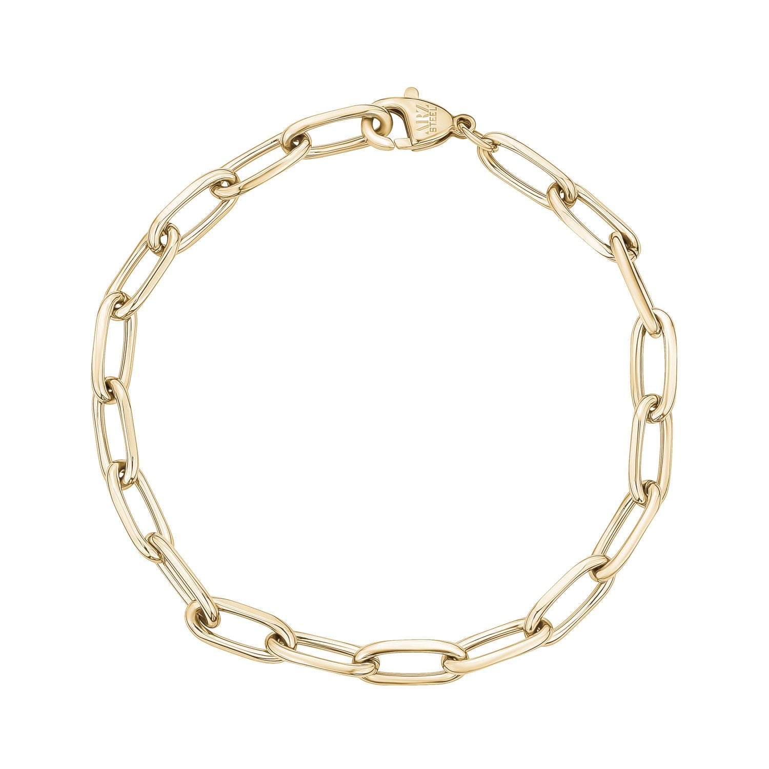 Premium 5mm Stainless Steel Paper Clip Chain Bracelet