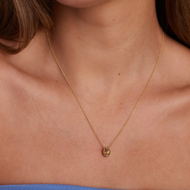 Premium November Citrine Birthstone Necklace – Ultimate Energy & Abundance