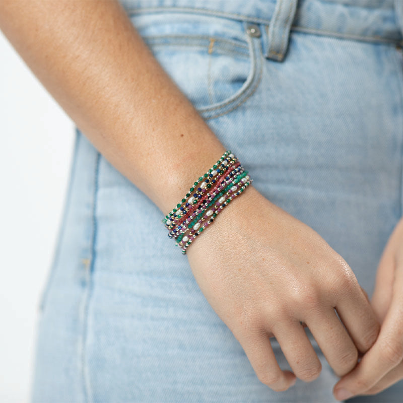 Ultimate Multi-Colour Beaded Bracelet - Premium Gold & Silver Collection