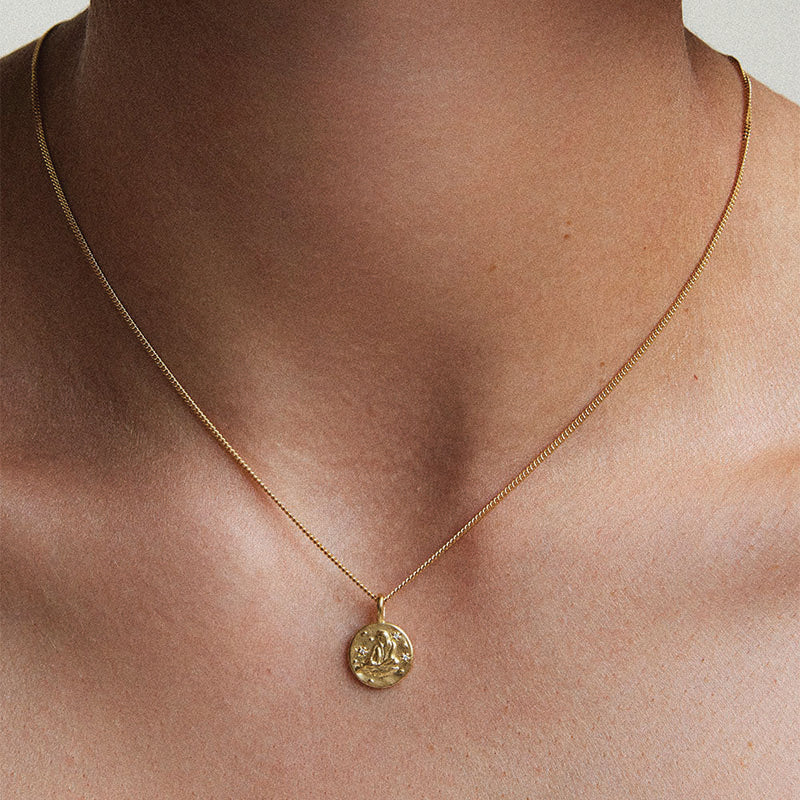 Premium Aquarius Petite Zodiac Charm - 18K Gold Plated