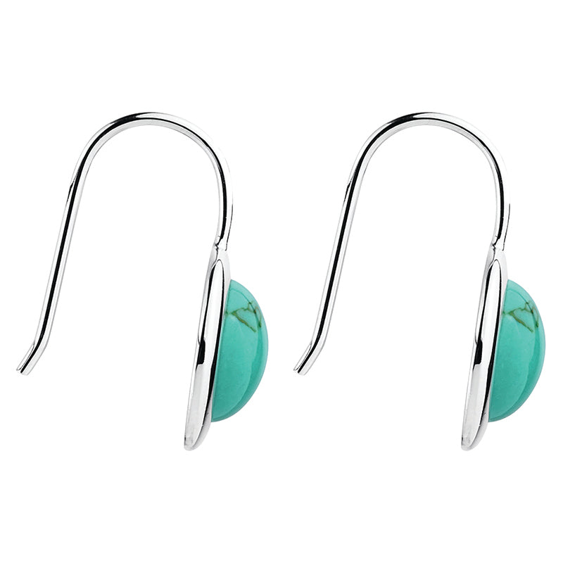Premium Turquoise Drop Earrings by EDEN - Handcrafted Sterling Silver
