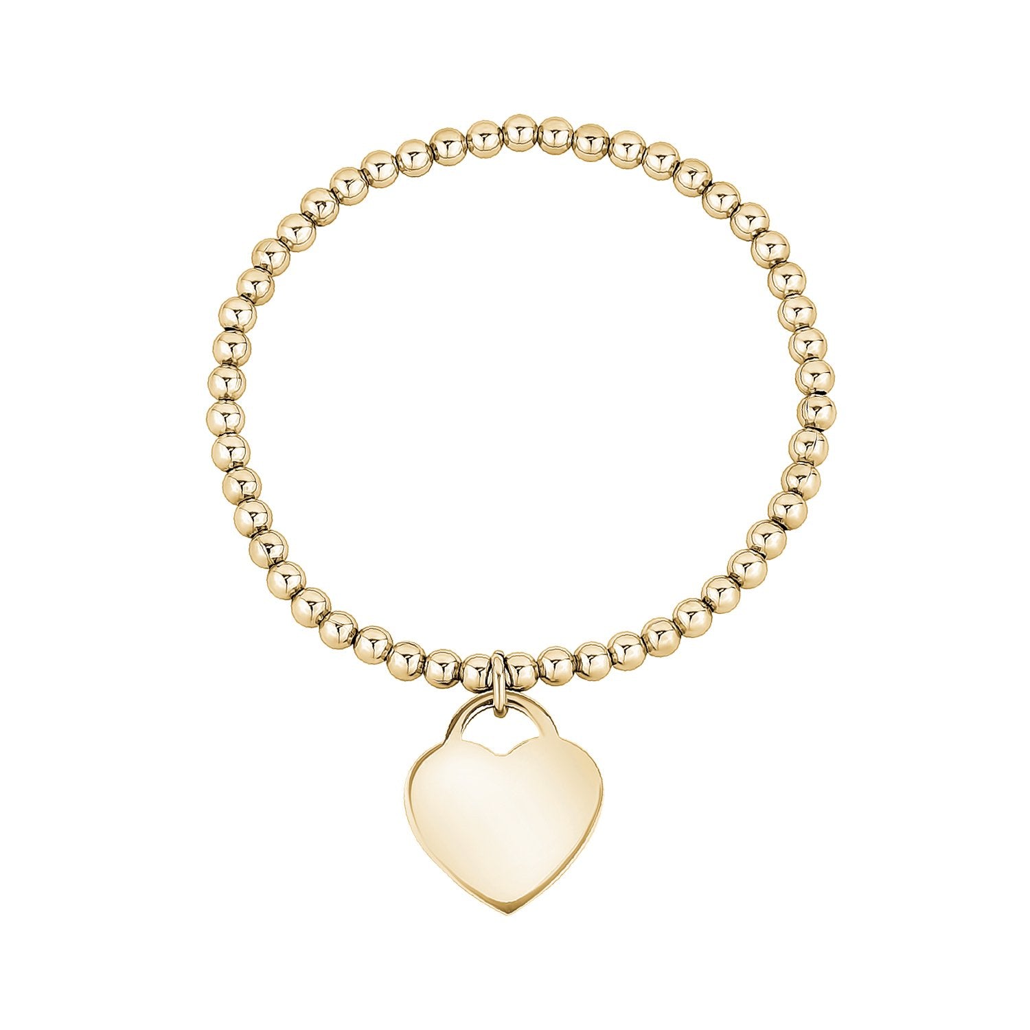 Premium Personalized Heart Charm Stretch Bracelet