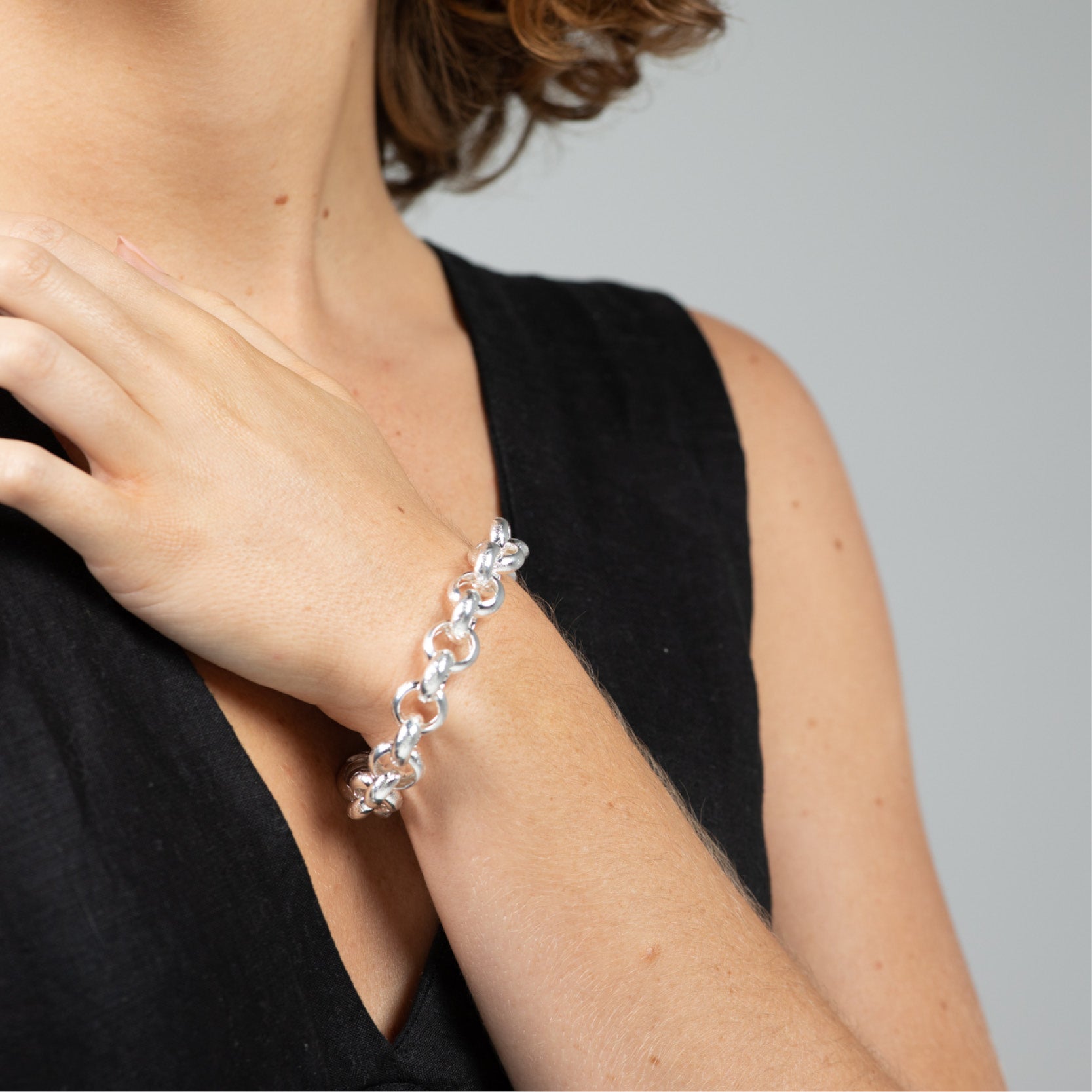 Premium Engraved Belcher Bracelet - Sterling Silver Italian Design