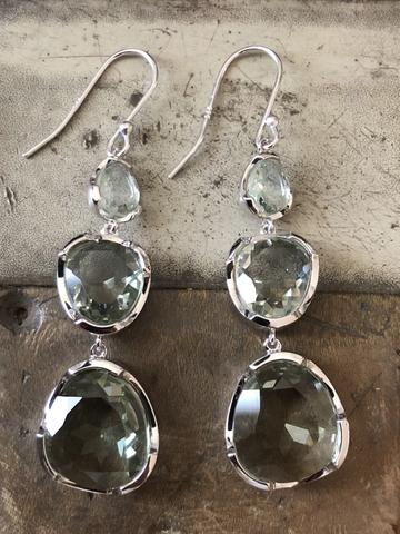 Premium Mint Amethyst Drop Earrings - Sterling Silver
