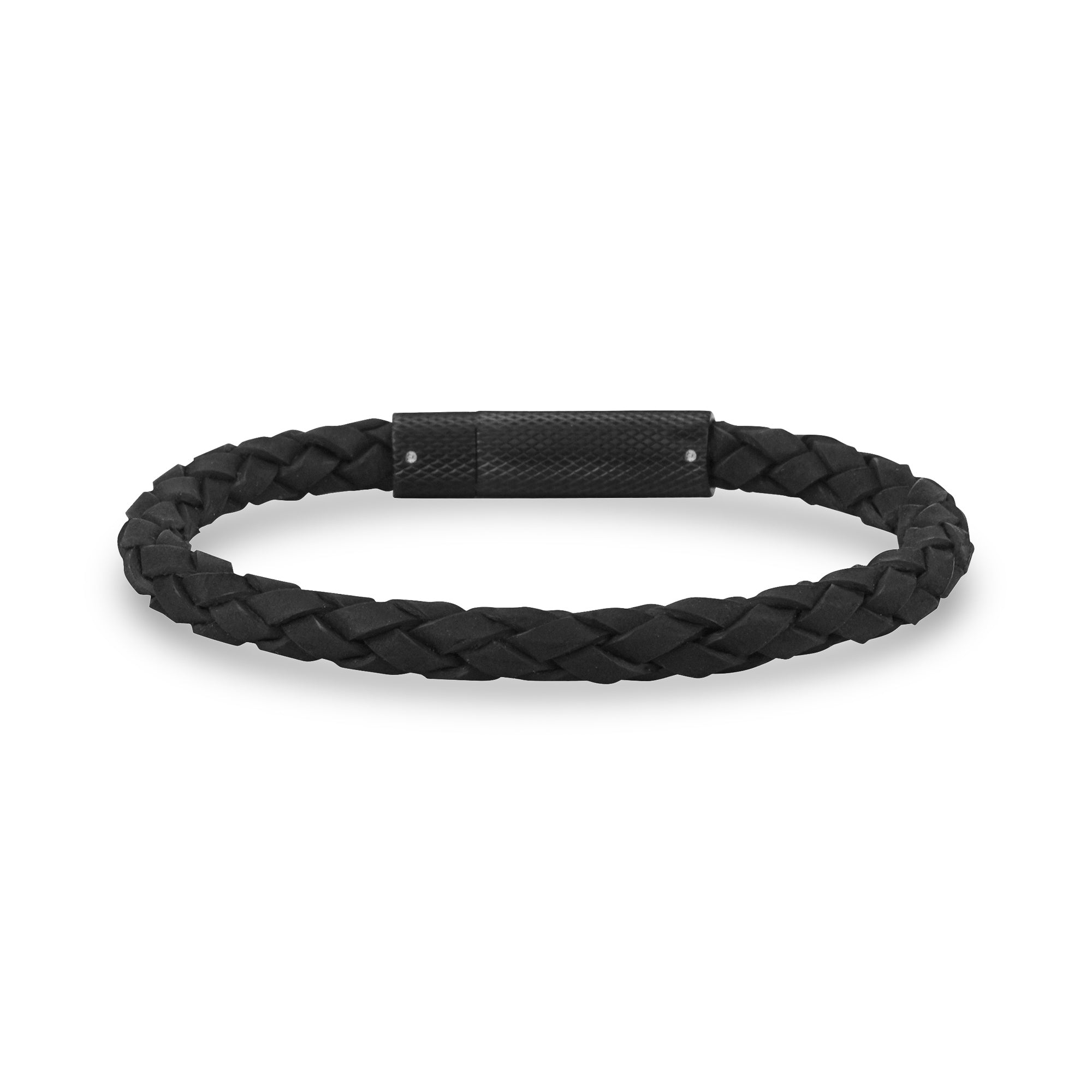 Premium Leather Bracelet for Men | 6MM Matte Black