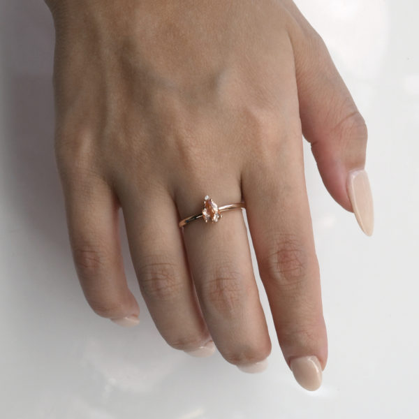 Premium Metropolitan Rose Gold Morganite Ring