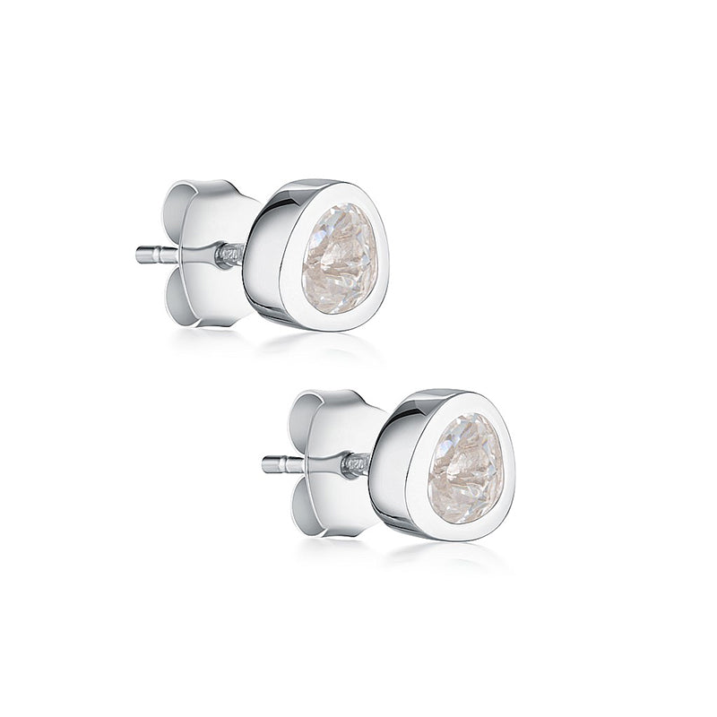 Premium Sterling Silver Celebration Studs with White Sapphire