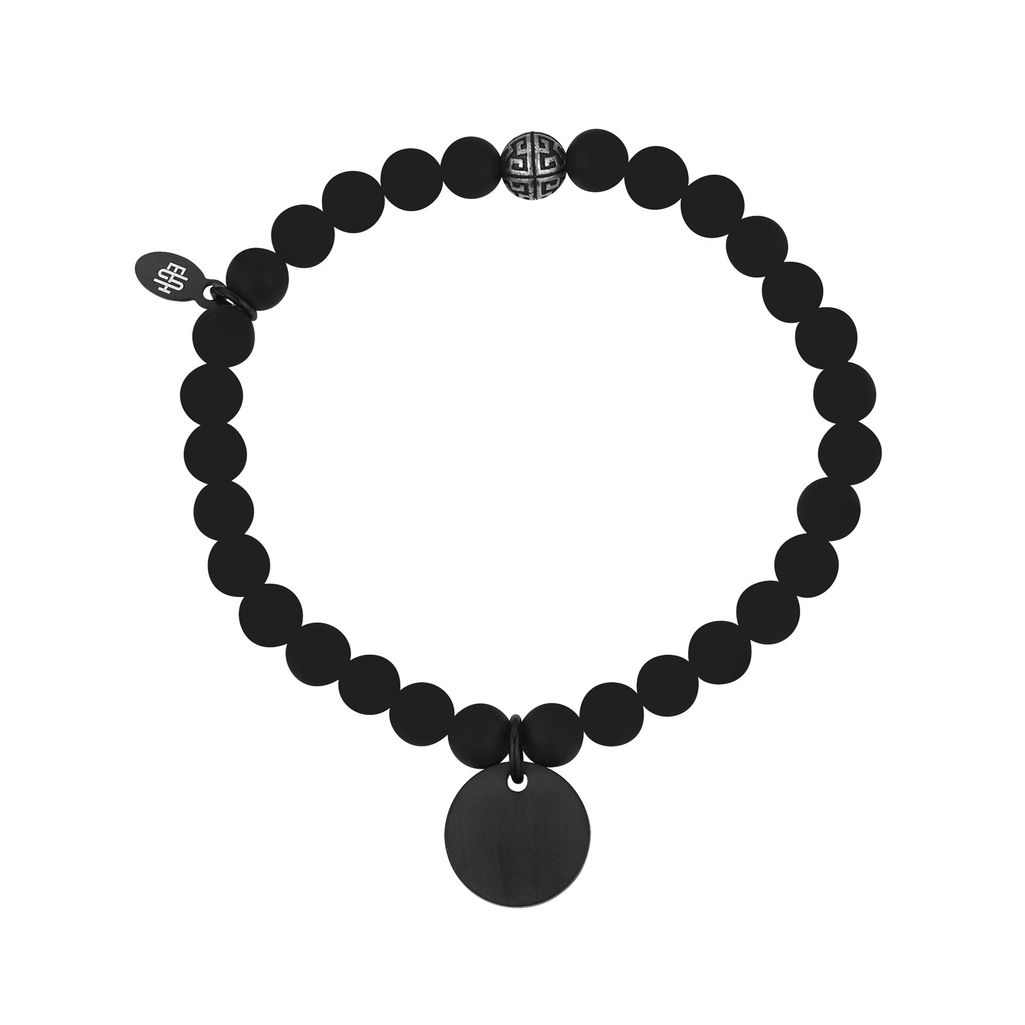 Premium Round Charm Stretch Bead Bracelet - Personalized Style Statement