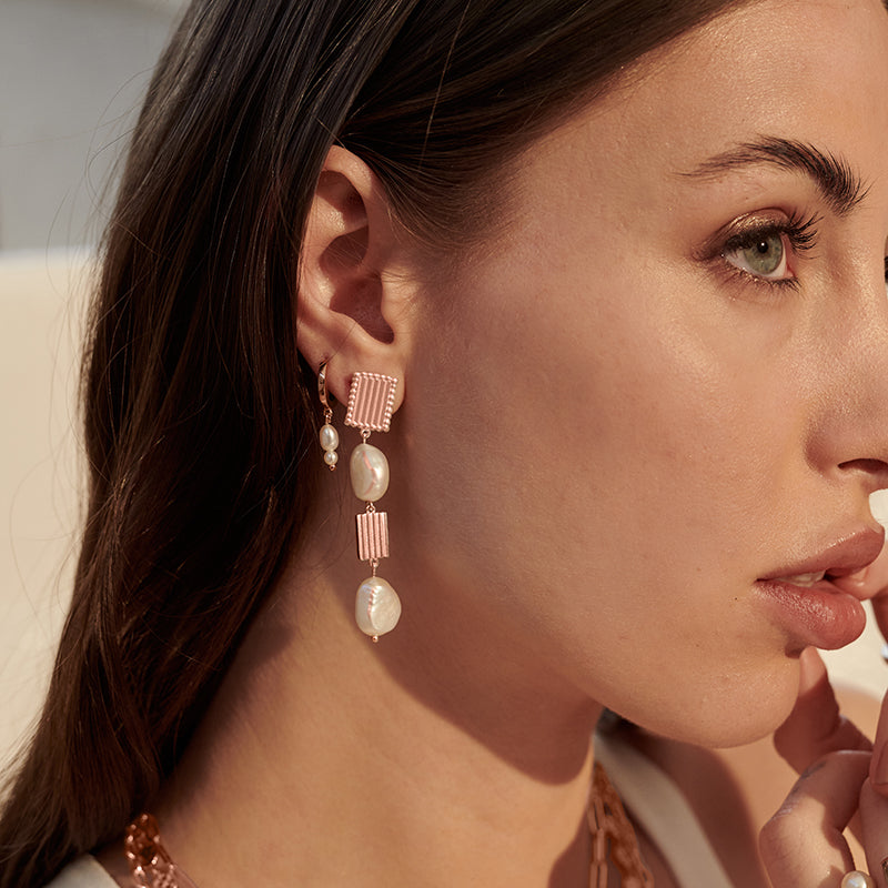 Premium Aphrodite Goddess Baroque Pearl Drop Earrings