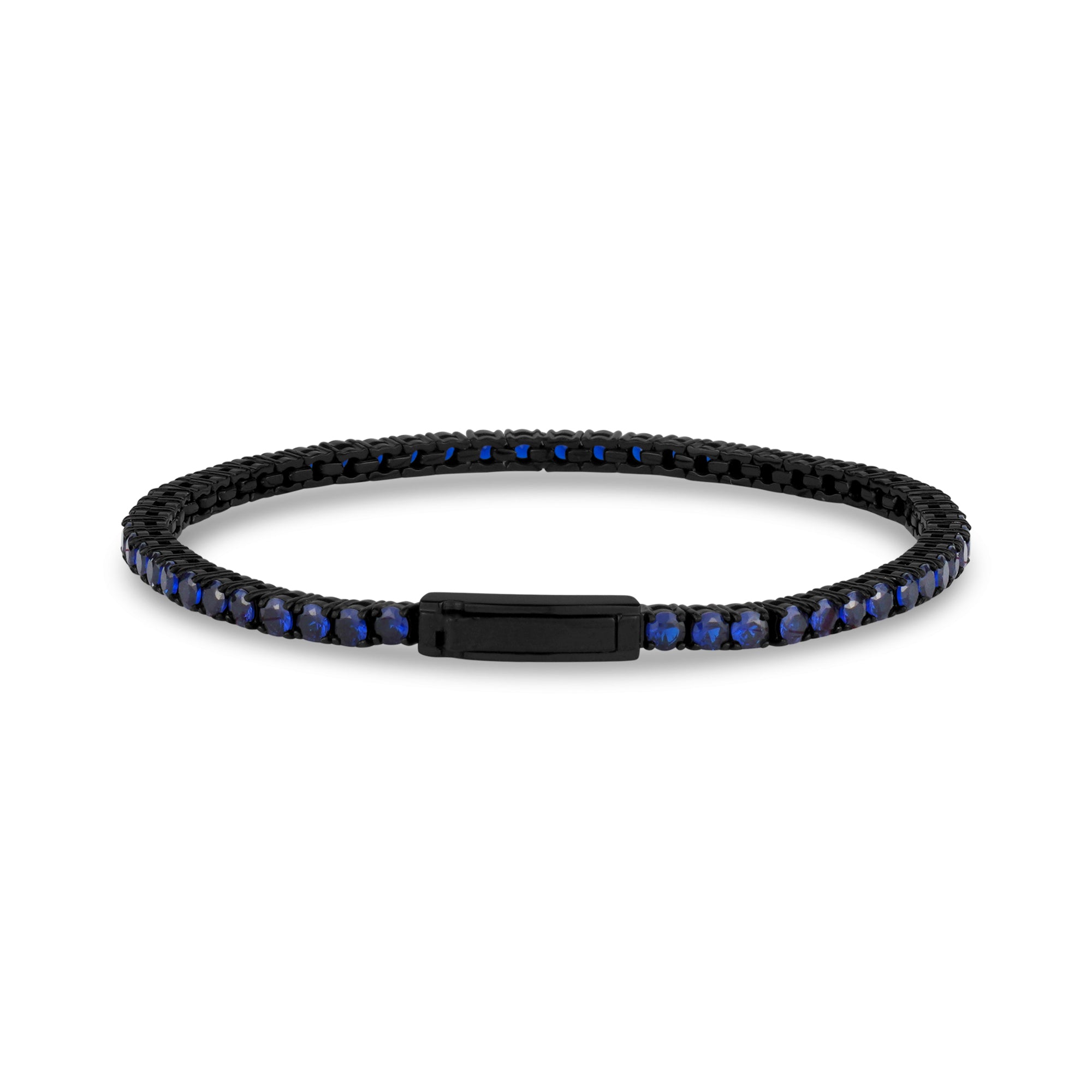 Premium Blue Sapphire Tennis Bracelet | 3mm Stainless Steel
