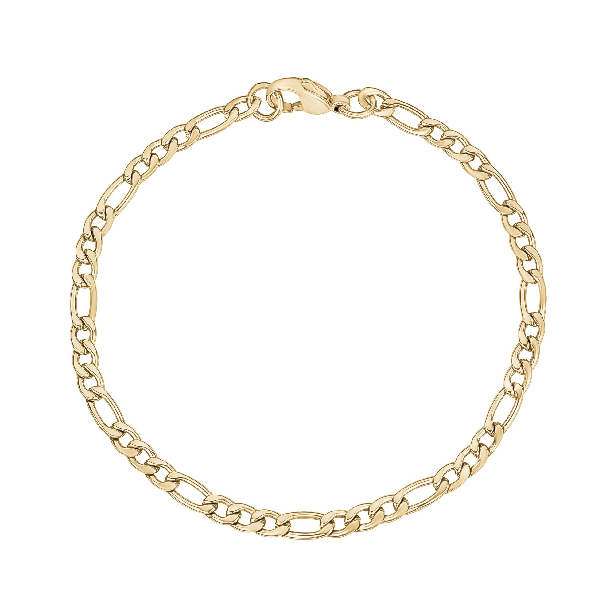 Premium 3.5mm Figaro Link Bracelet for Women - Minimal & Stackable