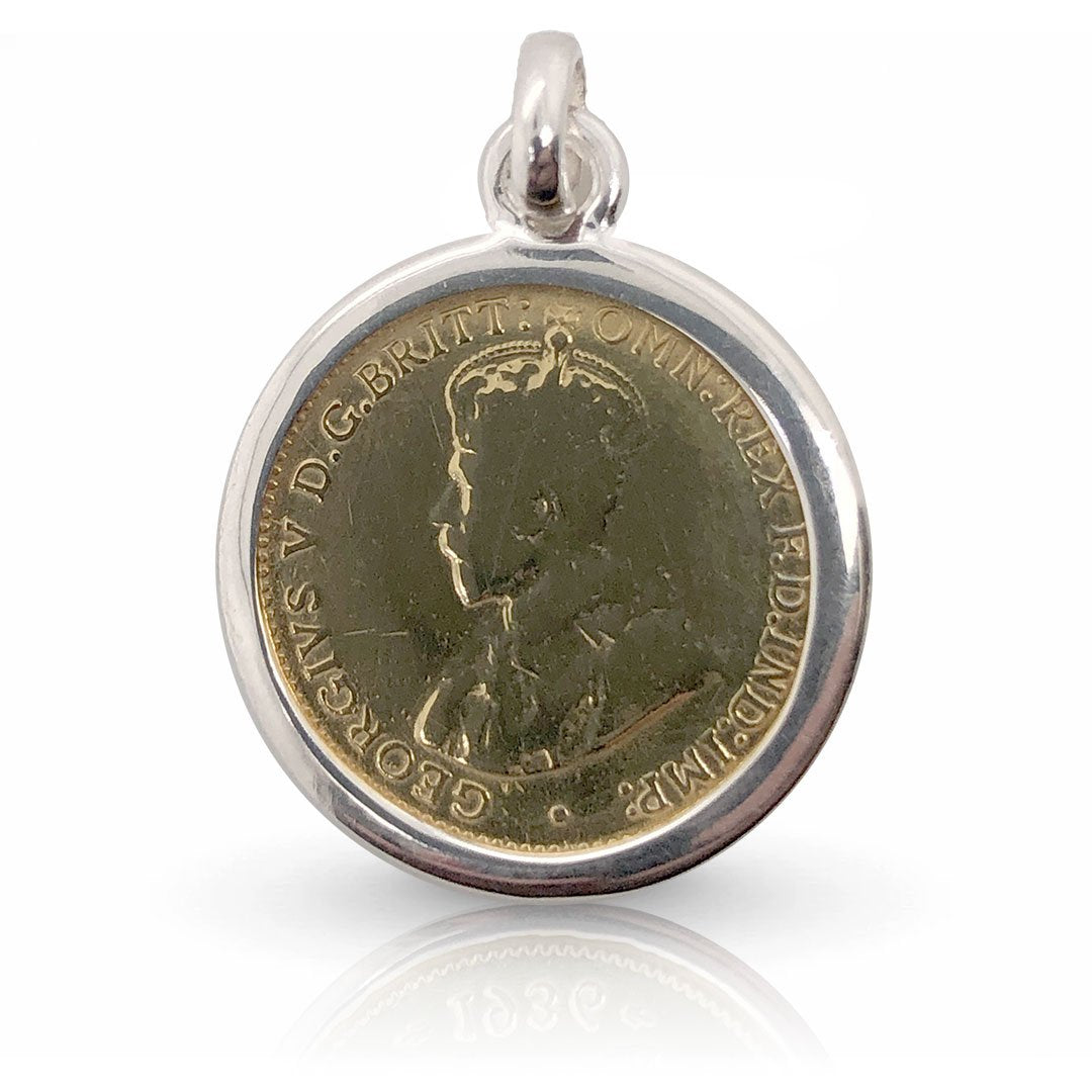 Premium Threepence Coat of Arms Coin Pendant - Ultimate Heritage Charm