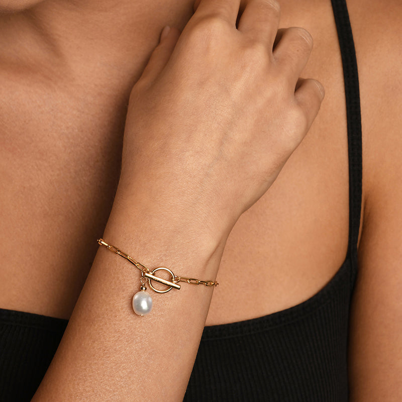 Premium Clip Chain Pearl Bracelet - Von Treskow