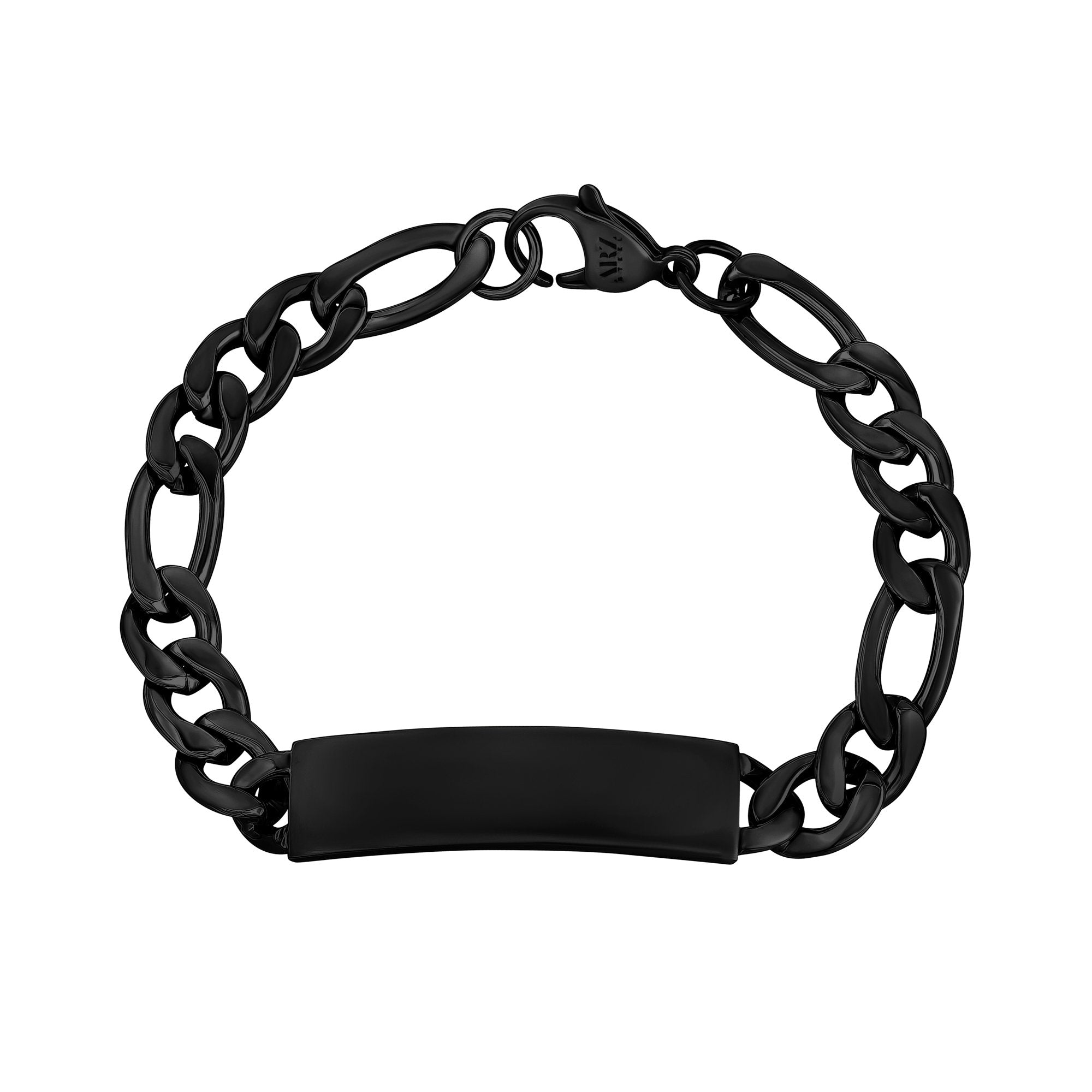 Premium 9mm Figaro Link Engravable ID Bracelet for Men