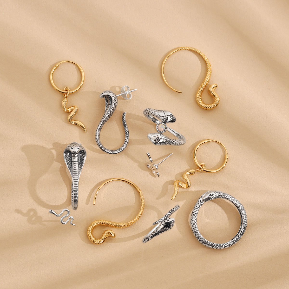 Premium 18K Gold Serpent Sleepers
