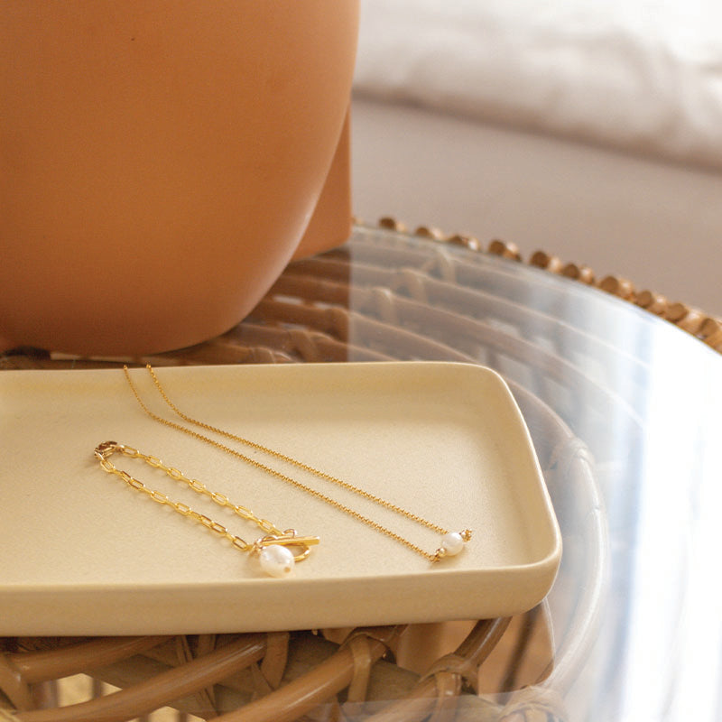 Premium Clip Chain Pearl Bracelet - Von Treskow