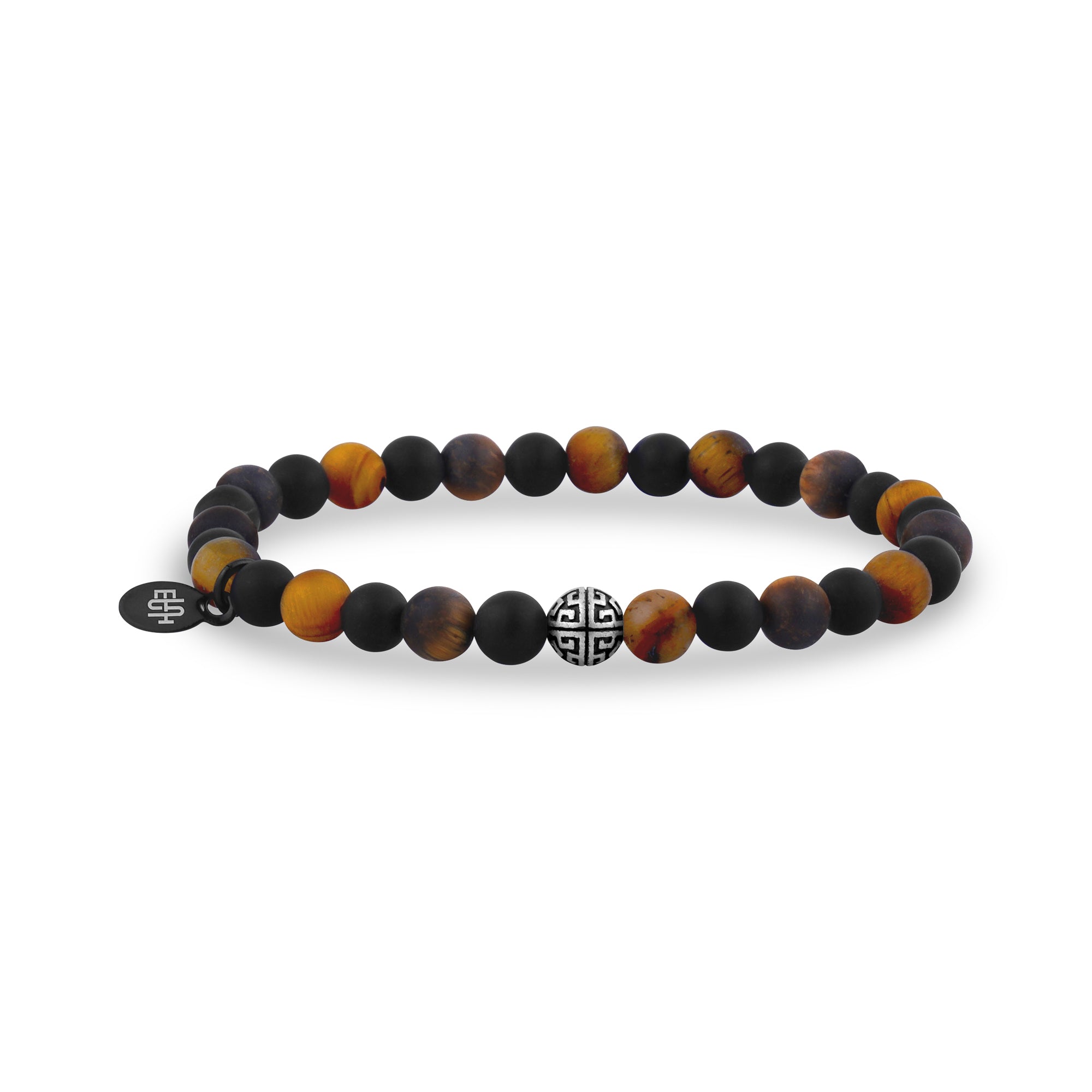Premium 6mm Black & Brown Stretch Bead Bracelet - Ultimate Stacking & Gifting